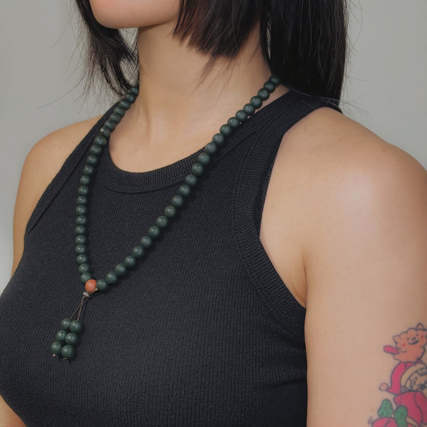 Green Tea Aroma Necklace | 66-Bead