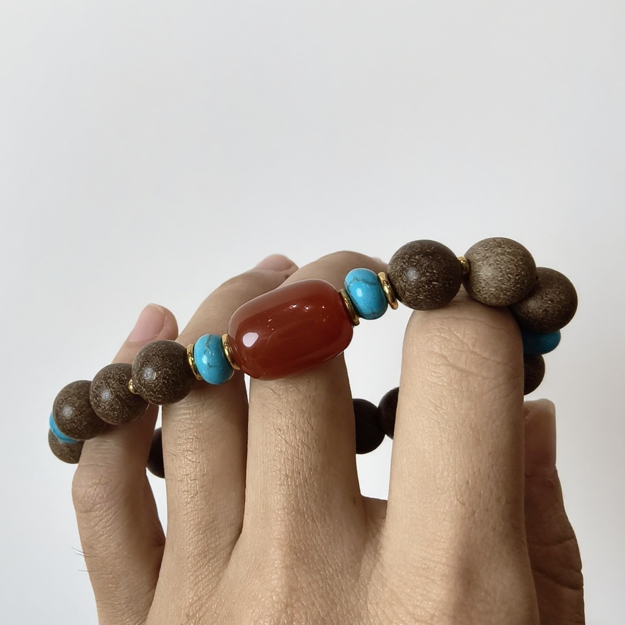 Virgo | Earth Whisper | Aroma Crystal Bracelet with Turquoise and Agate (Inner Peace & Balance)