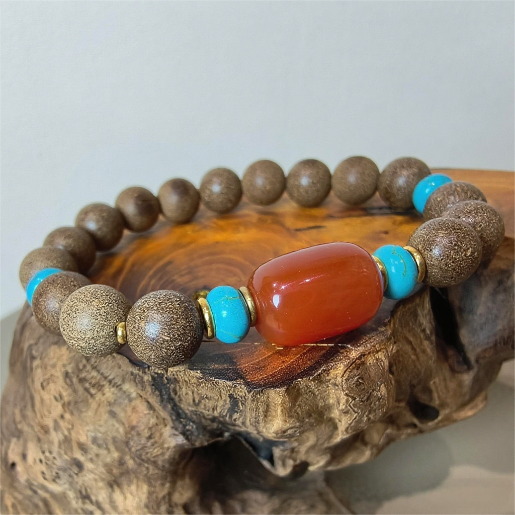 Virgo | Earth Whisper | Aroma Crystal Bracelet with Turquoise and Agate (Inner Peace & Balance)