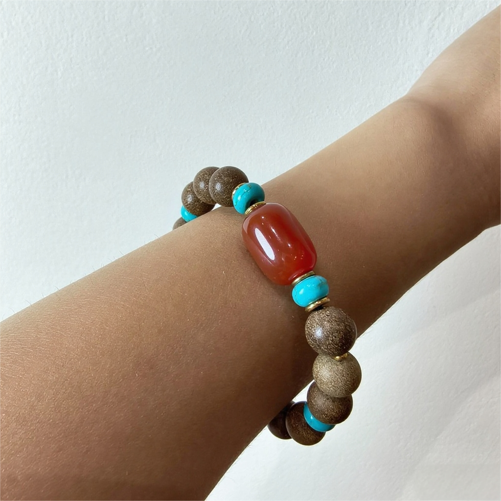 Virgo | Earth Whisper | Aroma Crystal Bracelet with Turquoise and Agate (Inner Peace & Balance)