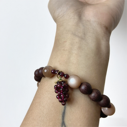 Virgo | Mercury Flow | Aroma Crystal Bracelet with Garnet and Rose Quartz (Clarity and Love)