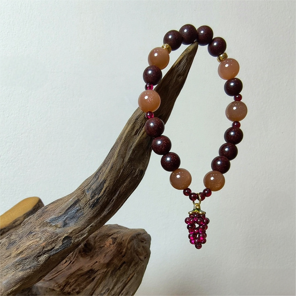 Virgo | Mercury Flow | Aroma Crystal Bracelet with Garnet and Rose Quartz (Clarity and Love)