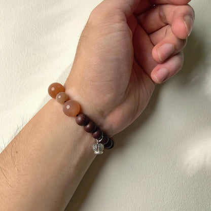 Leo | Solar Flame | Aroma Crystal Bracelet with Rutilated Quartz (Confidence & Vitality)