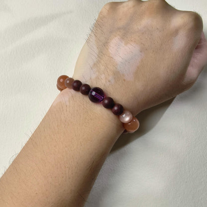 Leo | Solar Flame | Aroma Crystal Bracelet with Rutilated Quartz (Confidence & Vitality)